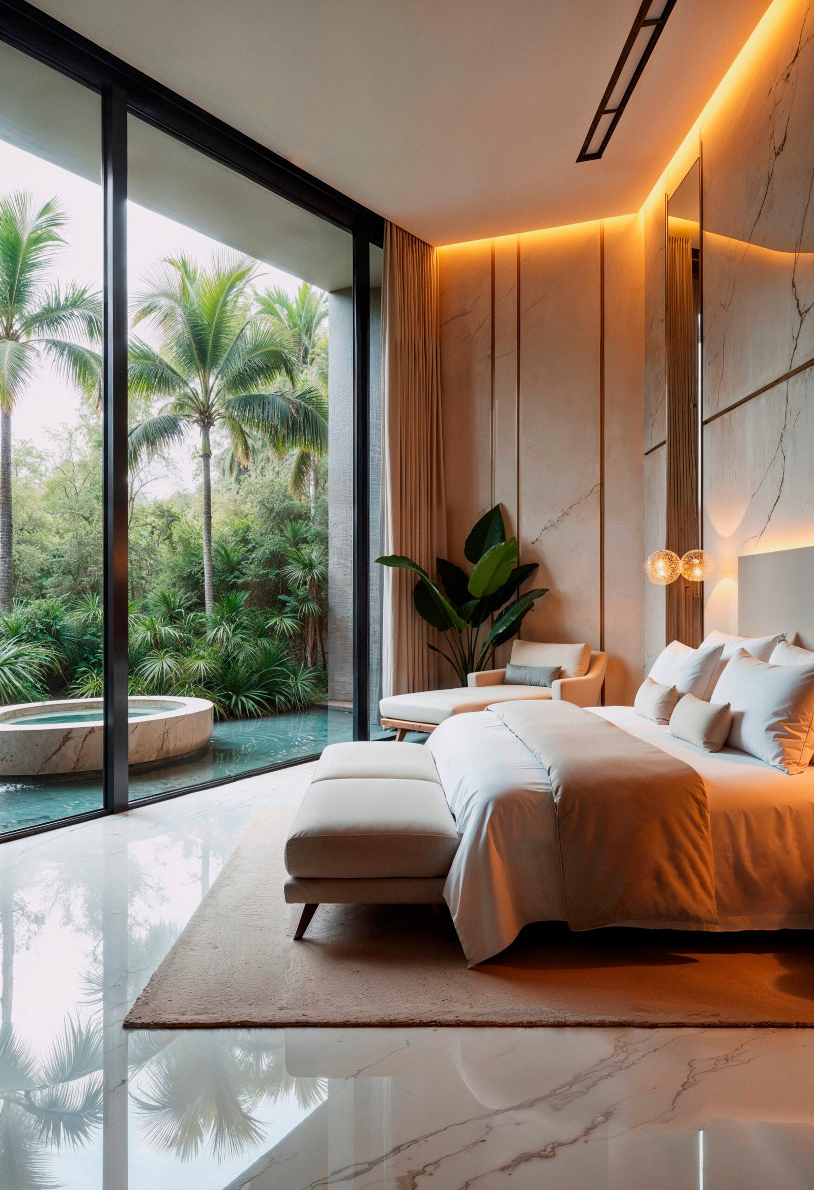 Elegant hotel lounge