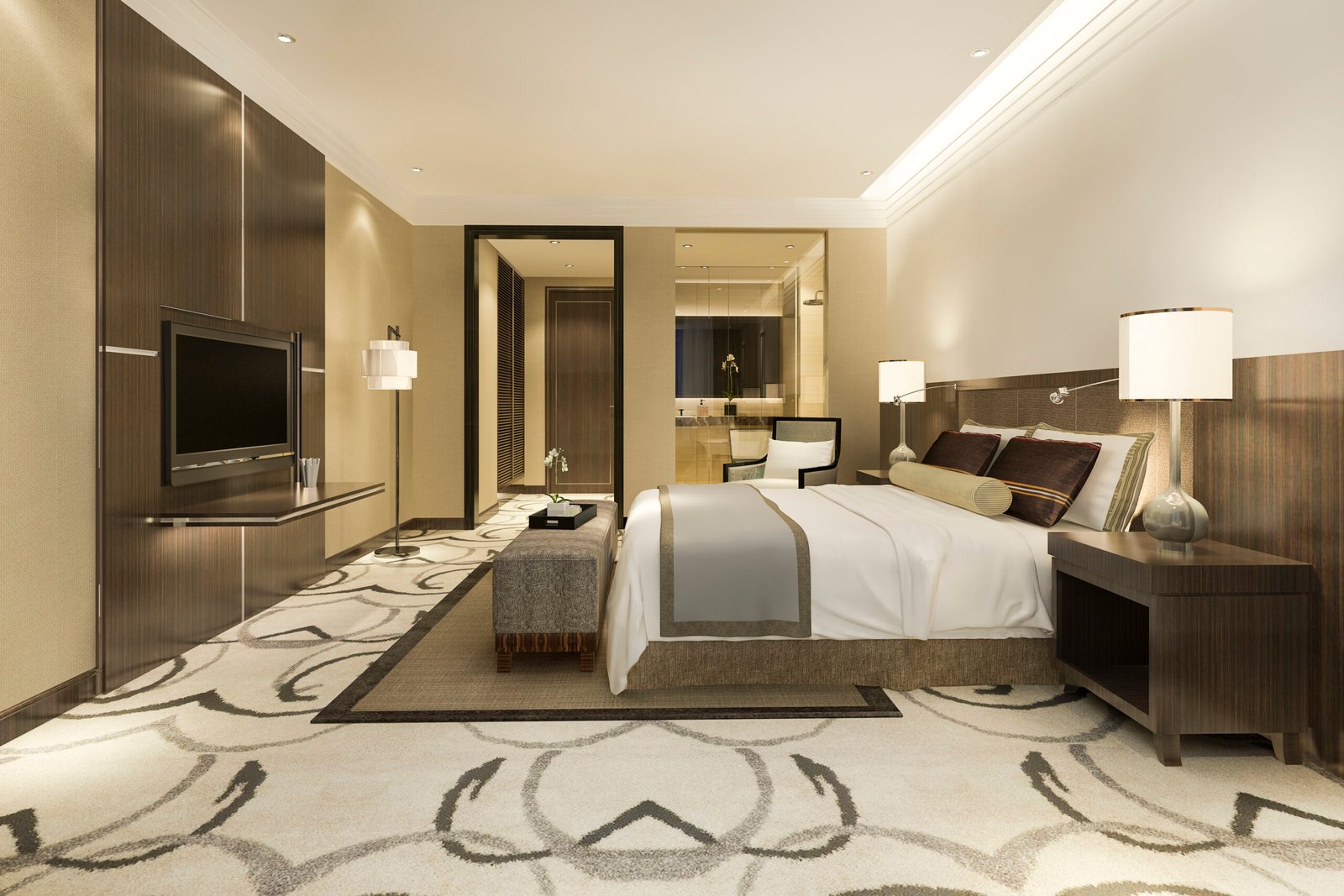 Luxurious hotel room